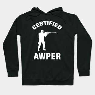 Certified Awper Sniper AWP Gaming Hoodie